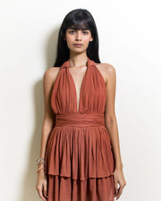 Jess Halter Mini Dress - Coral