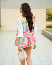 Printed vest + shorts set