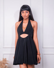 Halter Black Mini Dress