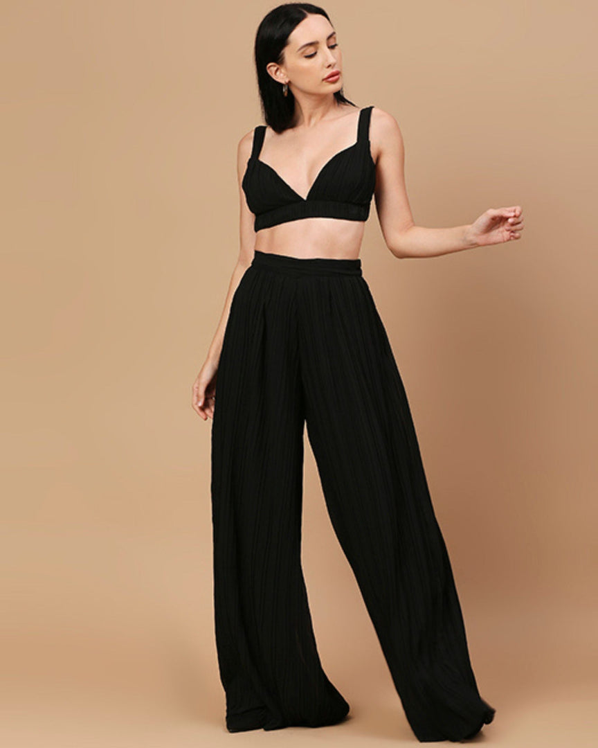 Pleated High Waist Trousers