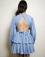 Teressa Back Tie Dress - Blue