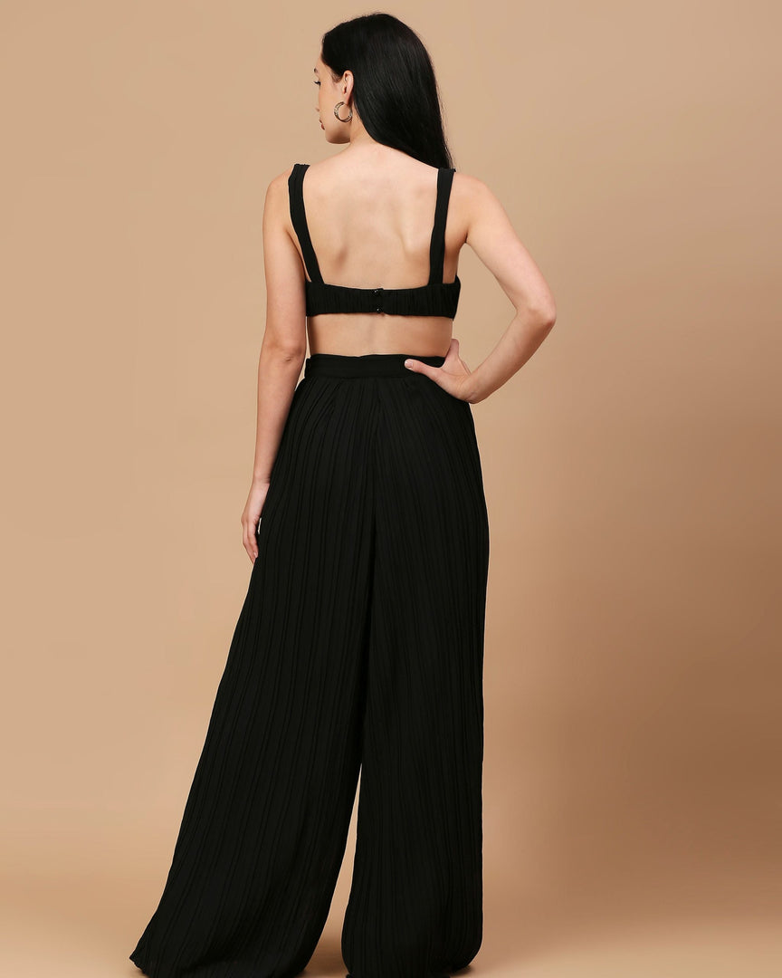 Pleated High Waist Trousers