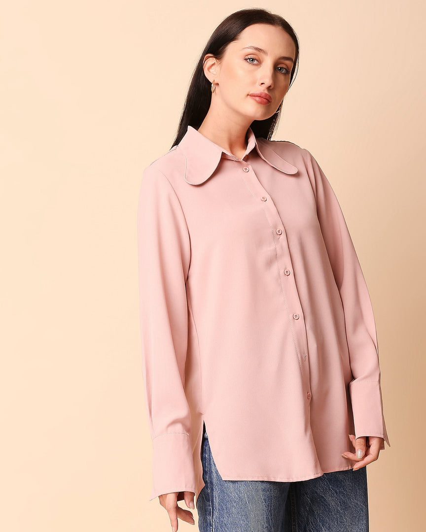 Mauve collared shirt