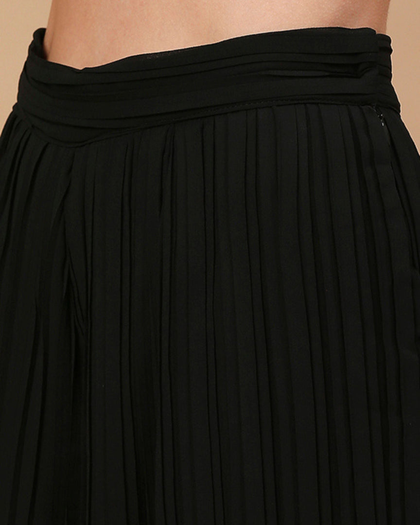 Pleated High Waist Trousers