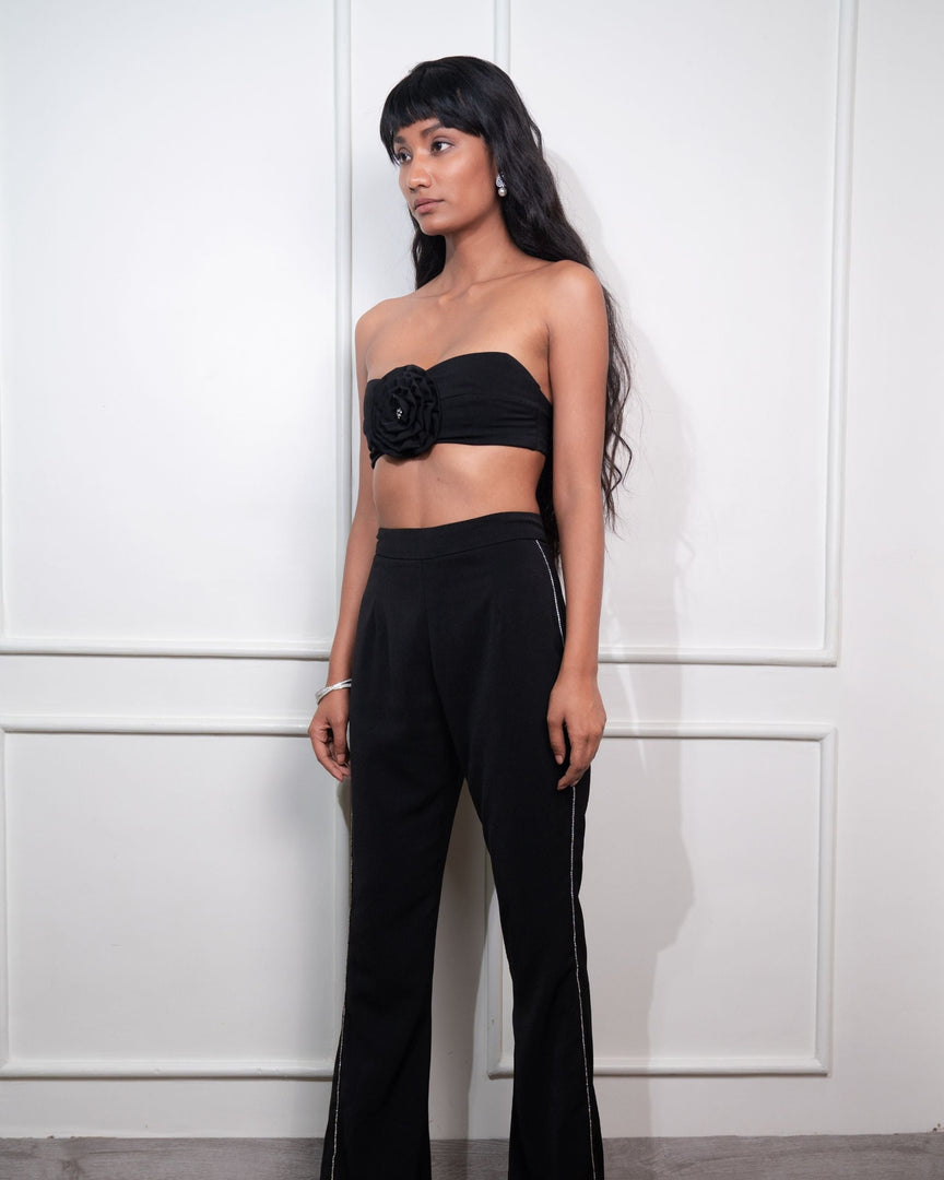 Diamond String Trouser - Black