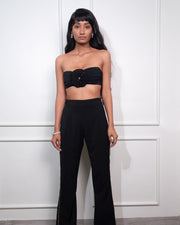 Diamond String Trouser - Black