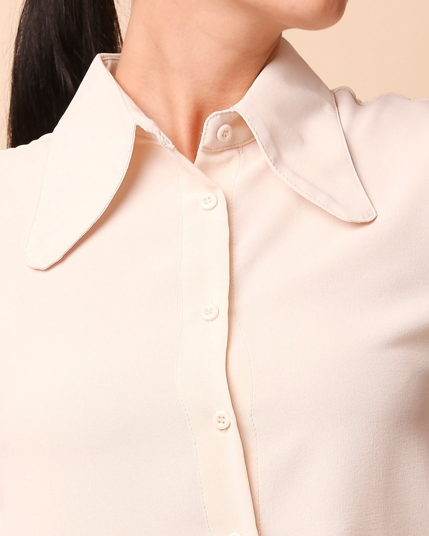 Cream collared shirt