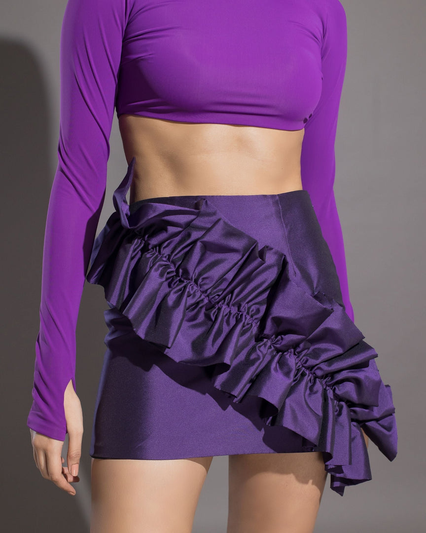 Luxe Ruffle Mini Skirt