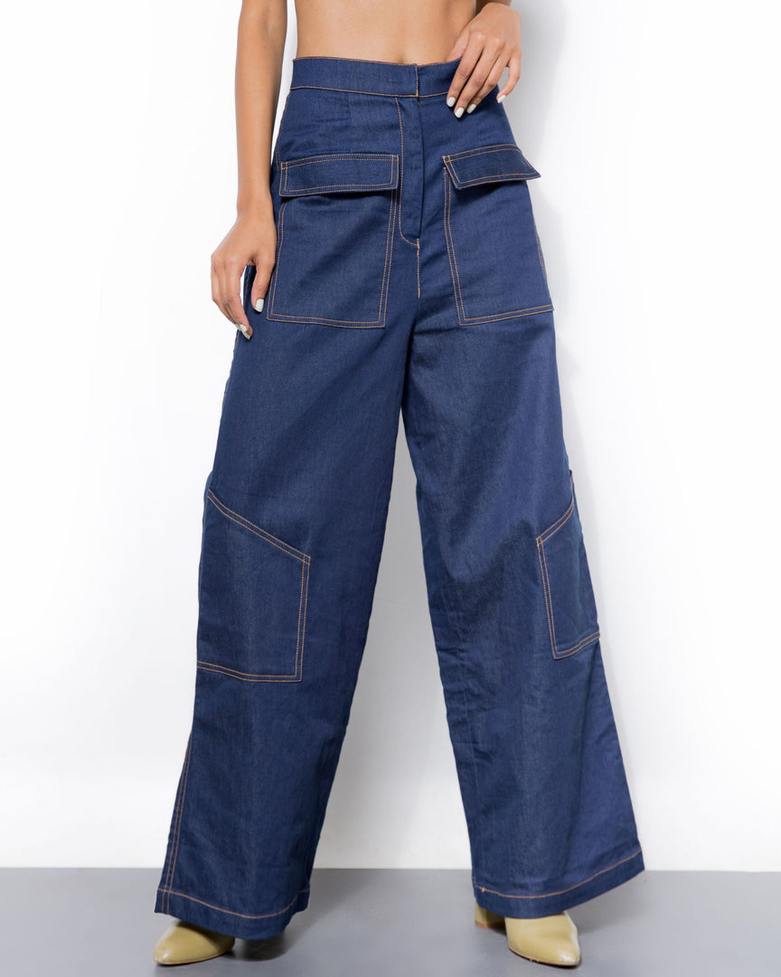 High Waist Utility Jeans