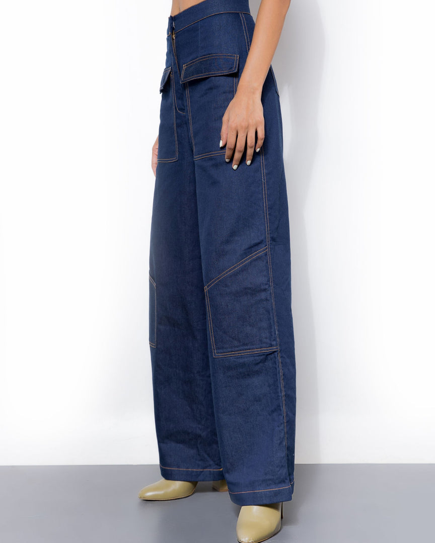 High Waist Utility Jeans