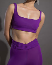 Lycra Crop Top - Purple