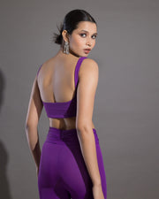 Lycra Crop Top - Purple