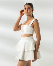 Ivy Crop Top - White Denim