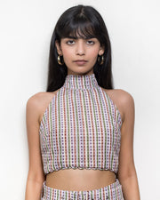 Checkered Halter Top