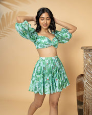 PRINTED BUSTIER BLUE