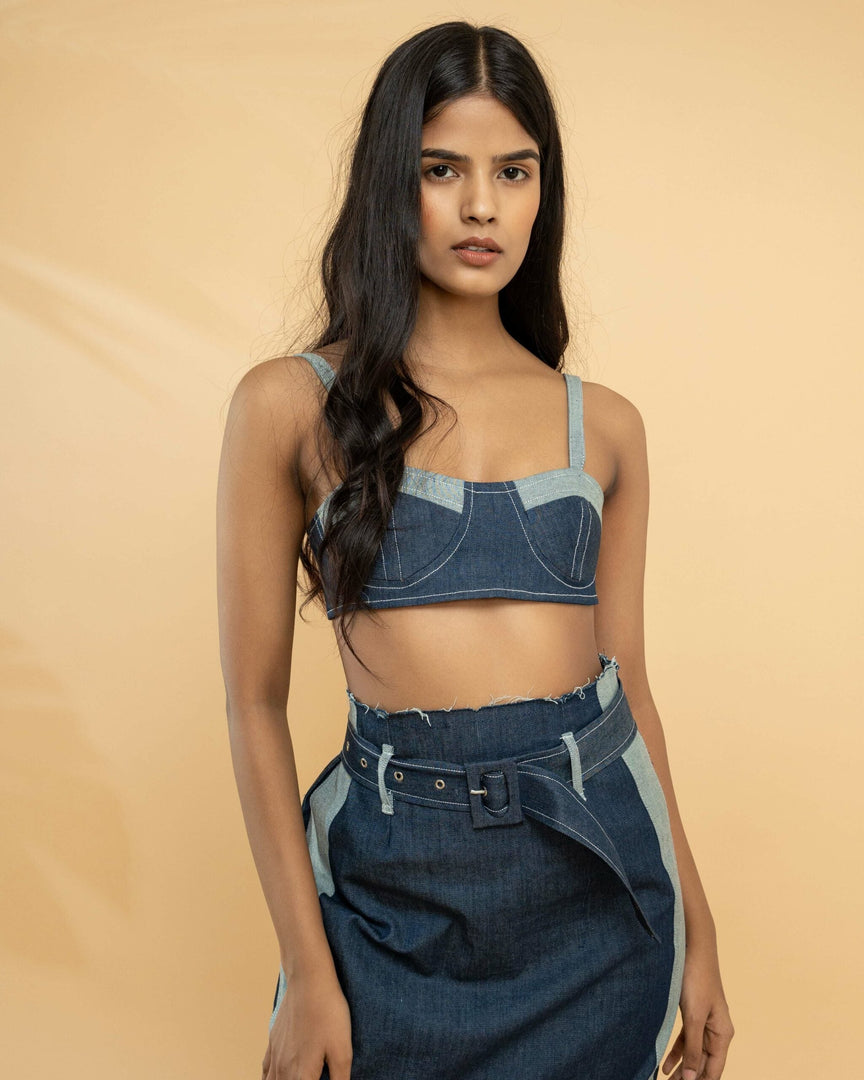 DUO DENIM BUSTIER