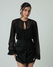 Chiffon Blouse - Black