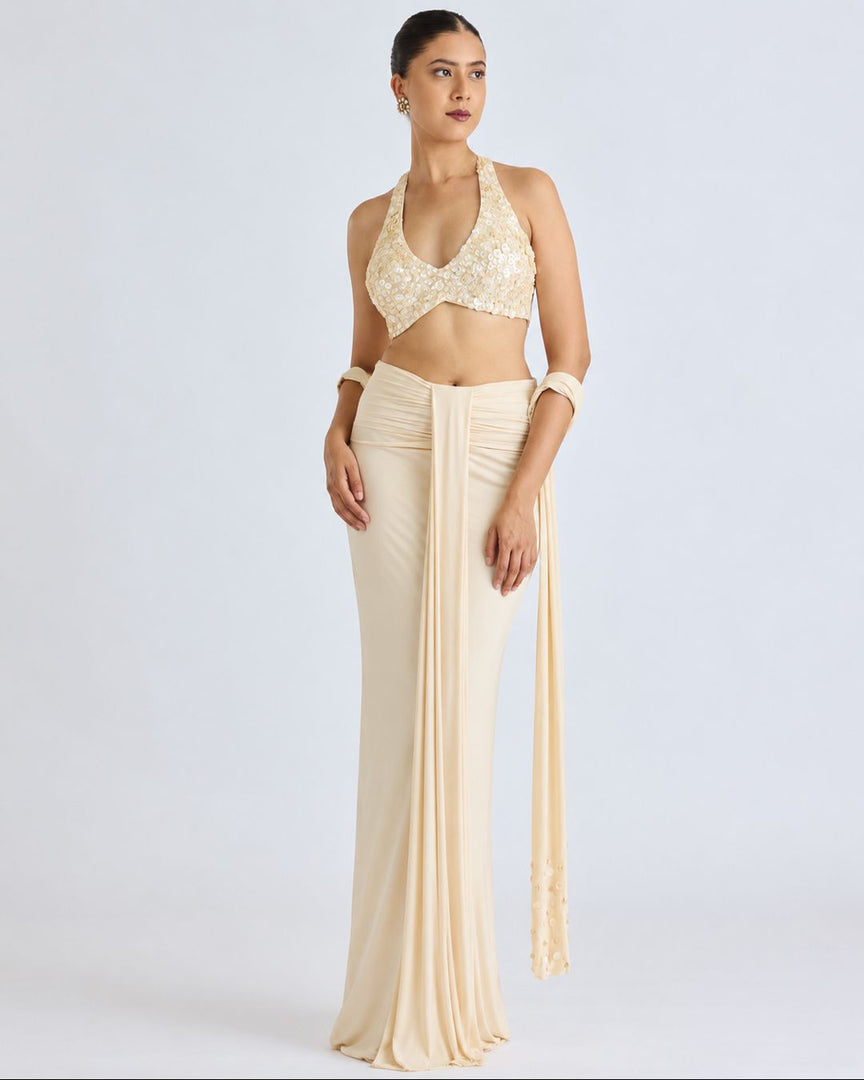Mother of pearl legenga - Ivory