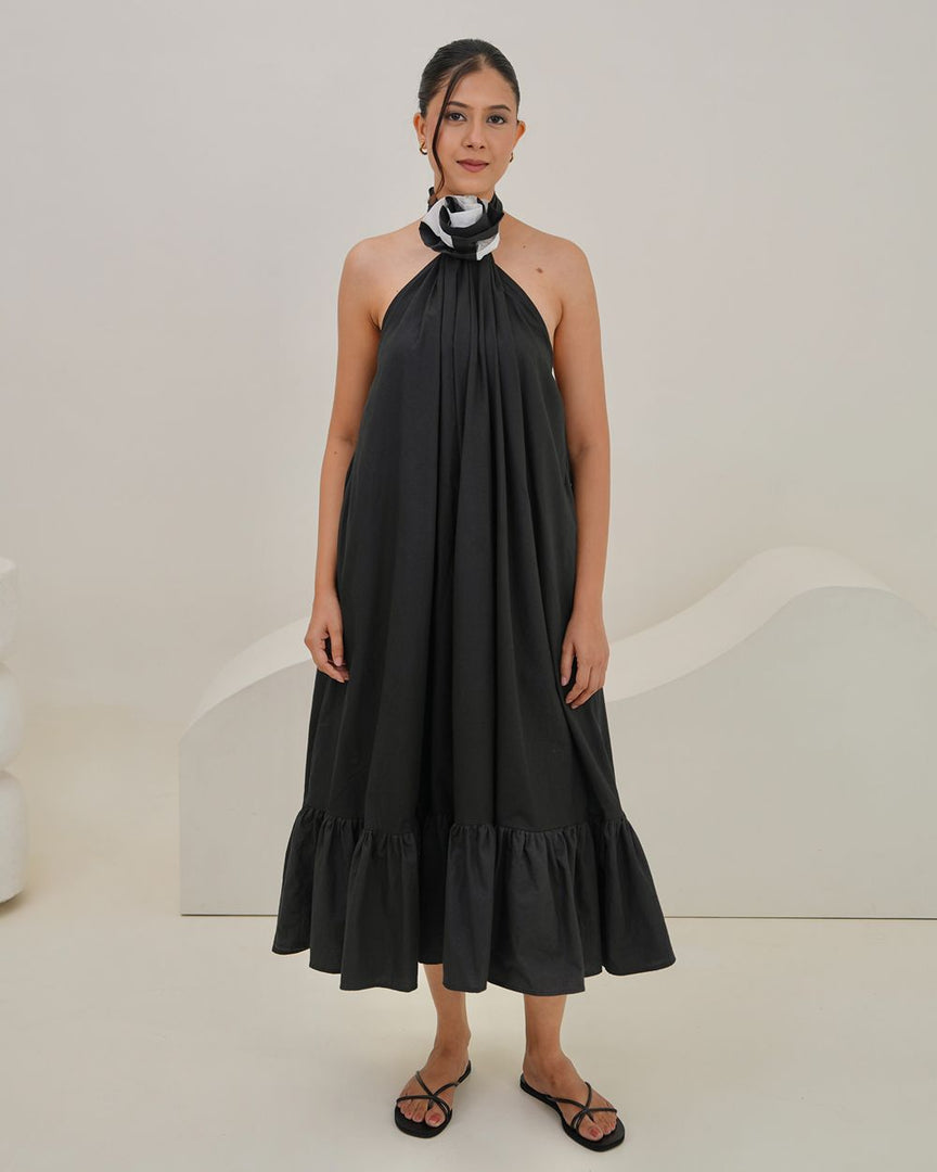 Floret Halter Midi Dress