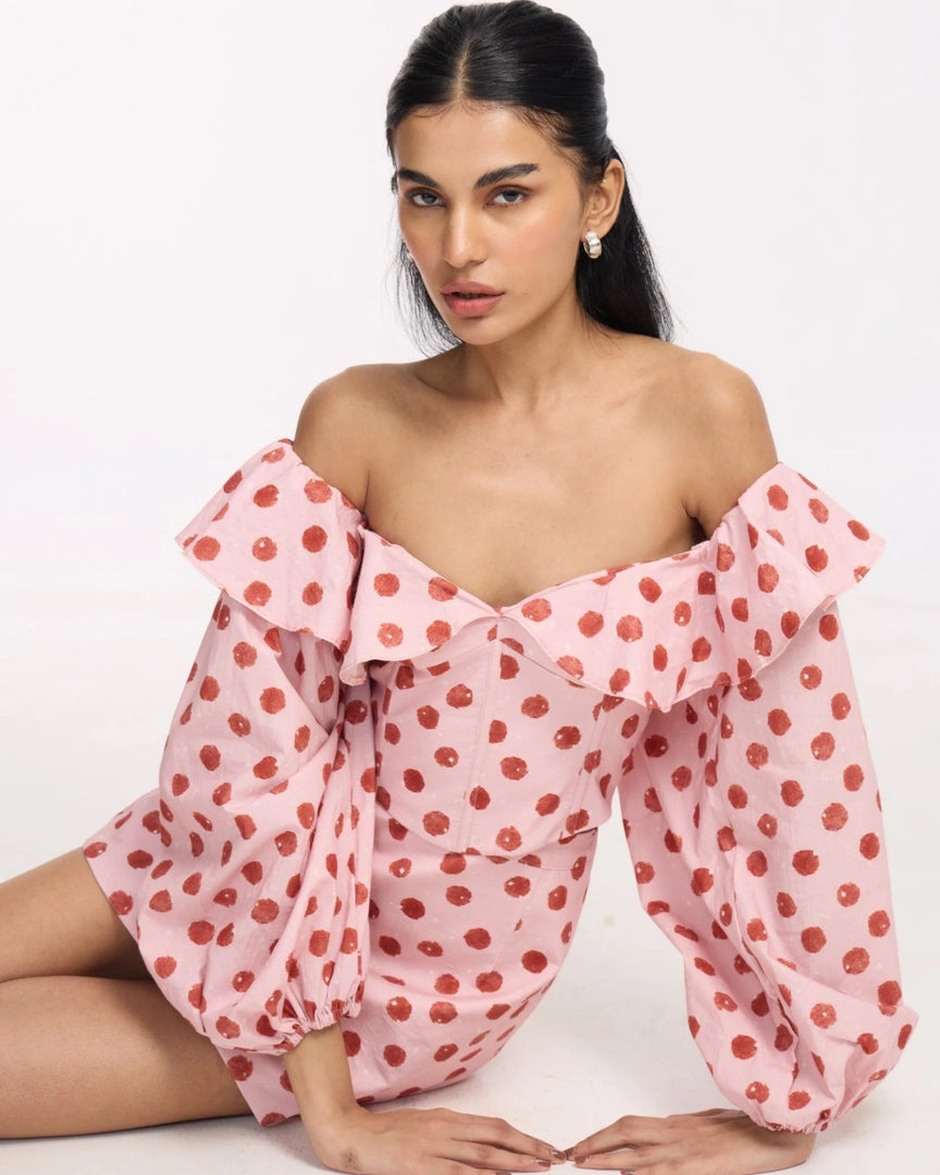 Polka Off Shoulder Set