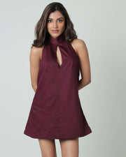 Sally Mini Dress - Maroon