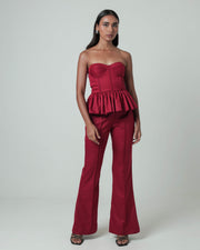 Red Tailored Trousers