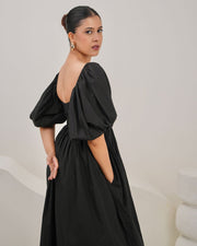 Dora Midi Dress - Black