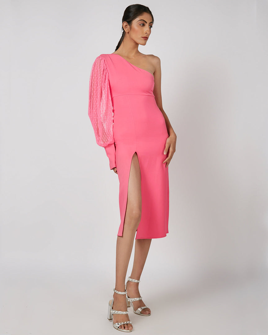 Yolanda Statement Sleeve Midi Dress