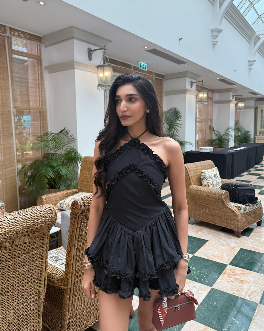 Sofia Mini Dress - Black (On Juhi)