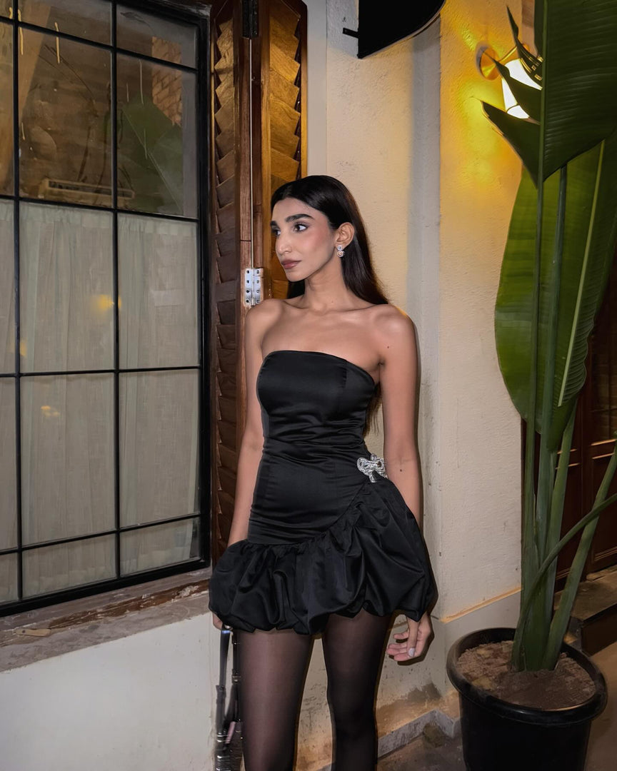 Olivia Mini Dress - Black (On Juhi)