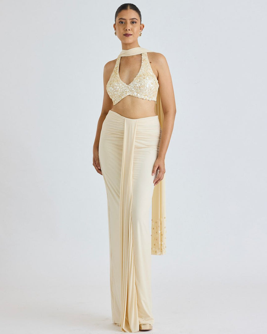 Mother of pearl legenga - Ivory