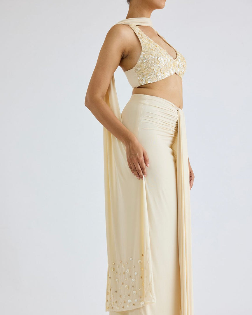 Mother of pearl legenga - Ivory
