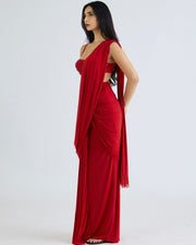 Naz Red Sari