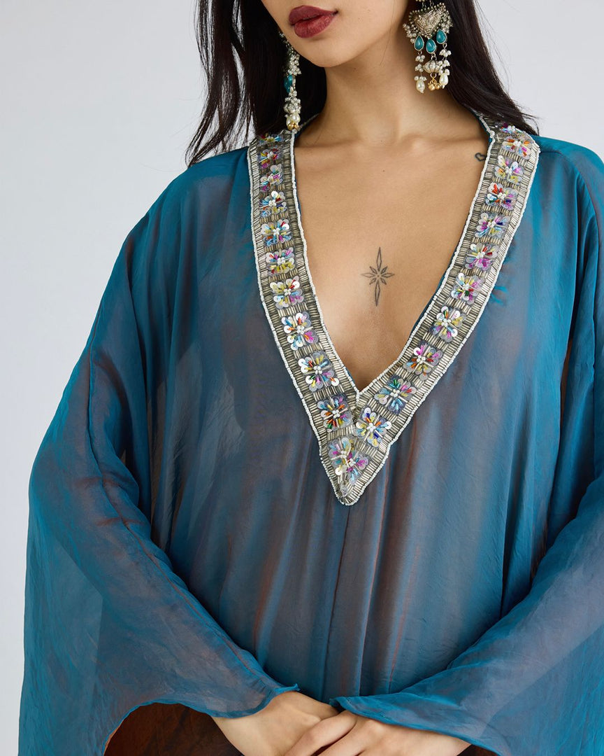 Tissue Embroidered Kaftan