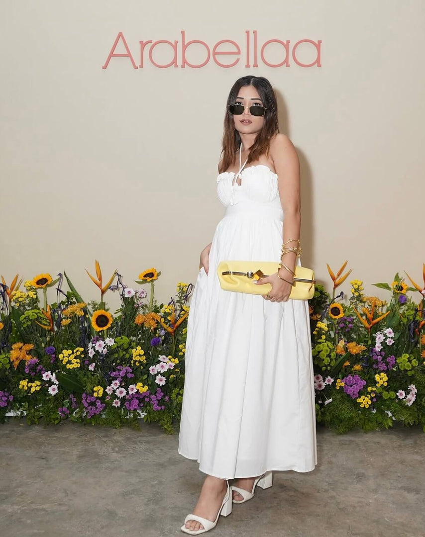 RIYA JAIN IN GIULIA MIDI WHITE