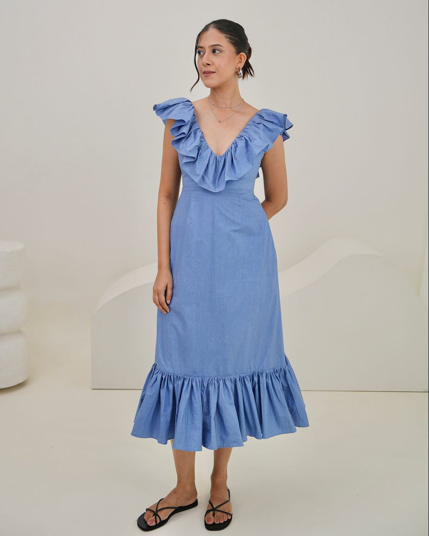 Ruffle Midi Dress