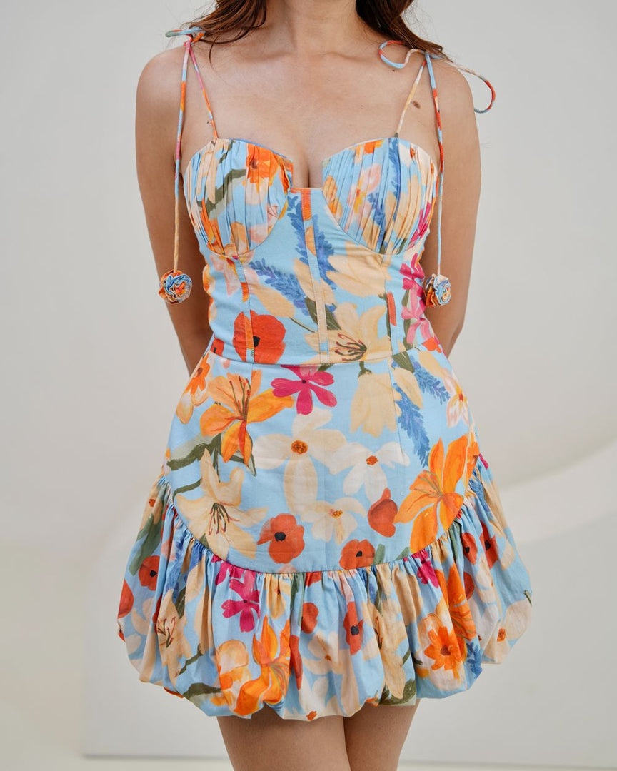 Simona Mini Dress - Blue