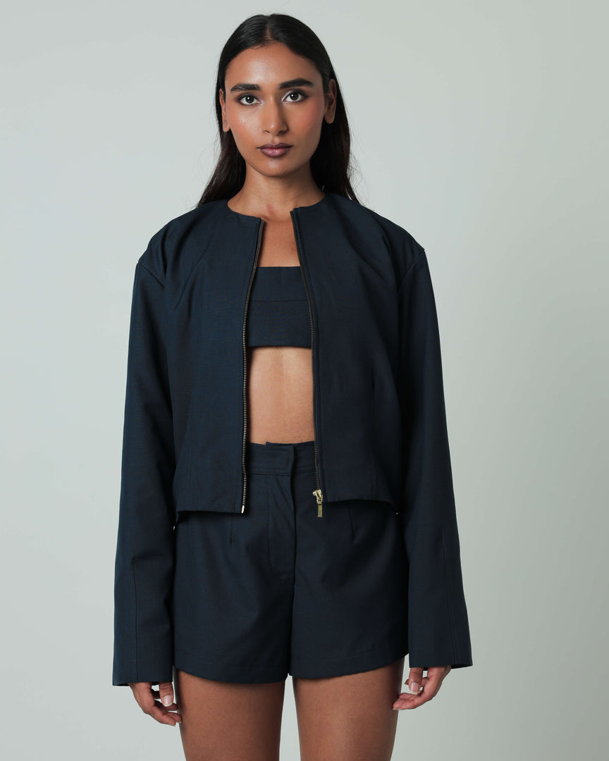 Bomber Jacket - Navy Blue