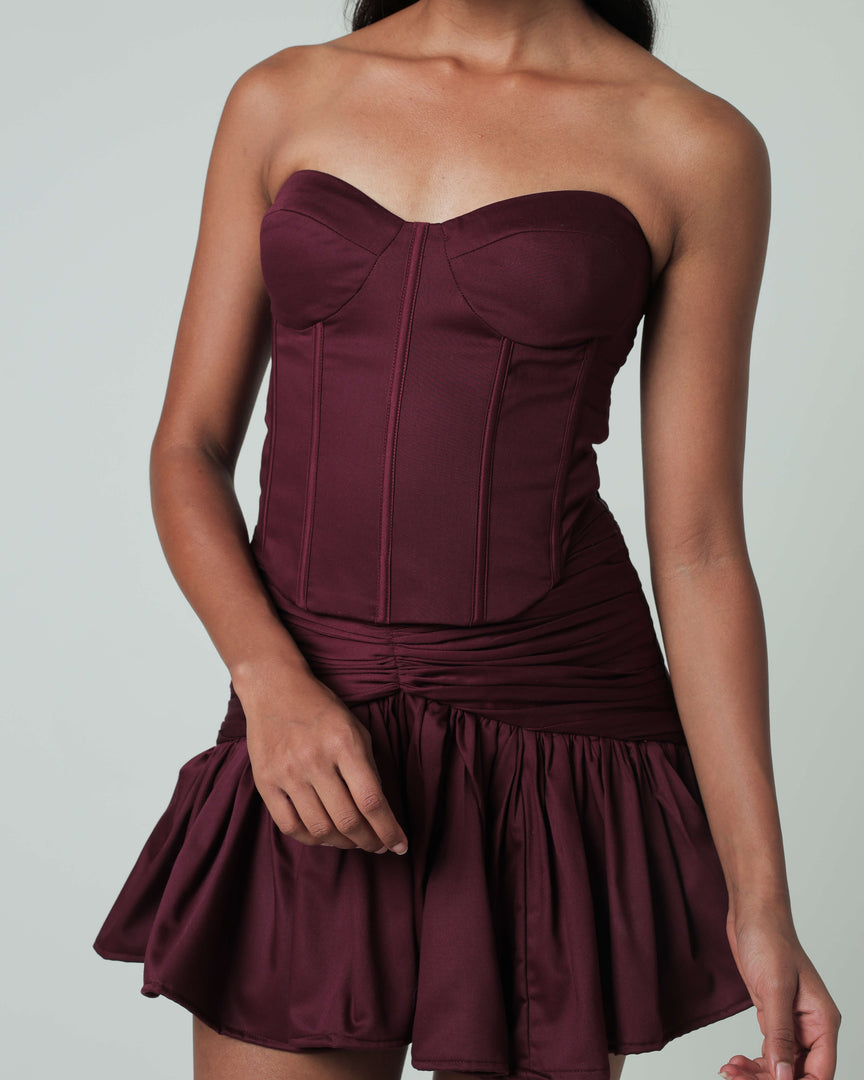 Maroon Corset