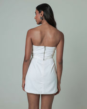 White Tailored Mini Skirt