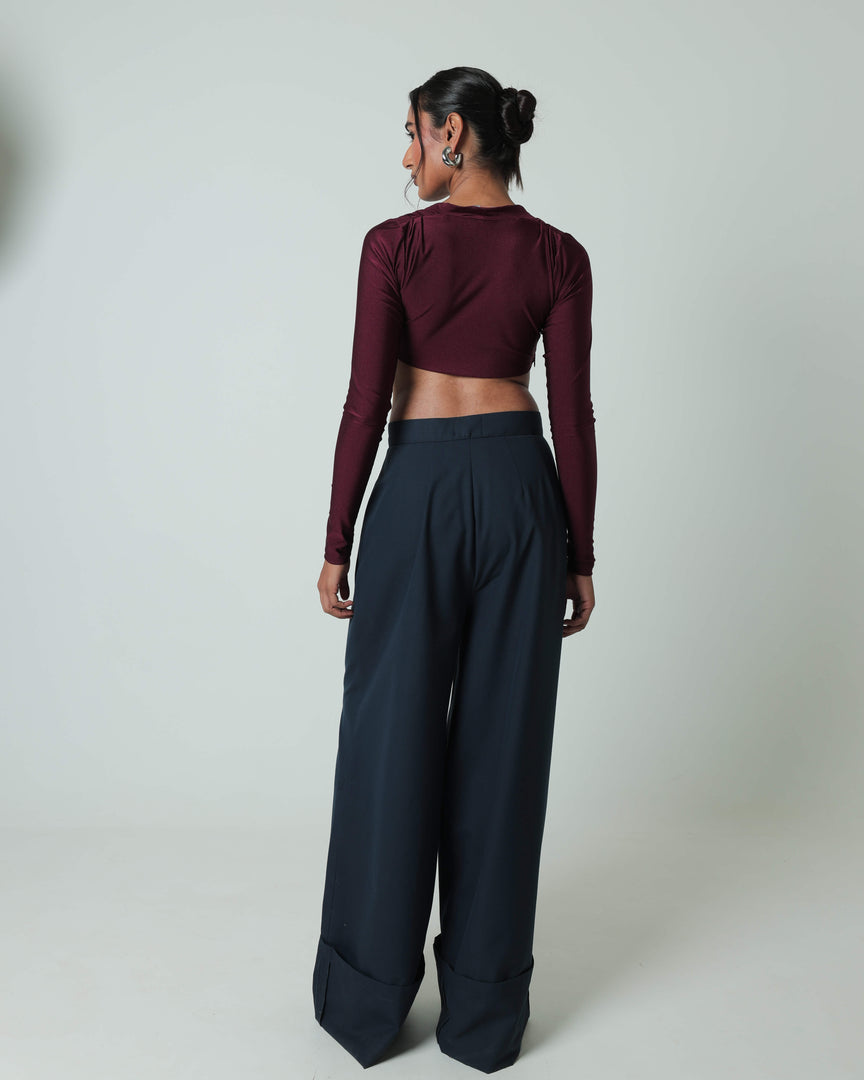 Erine Crop Top - Maroon