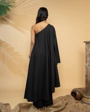 ONE SHOULDER TUNIC - BLACK