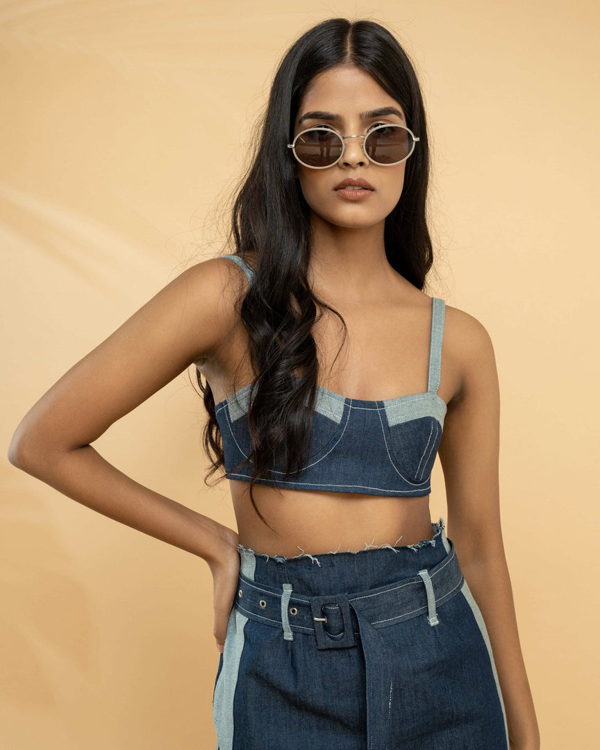 DUO DENIM BUSTIER