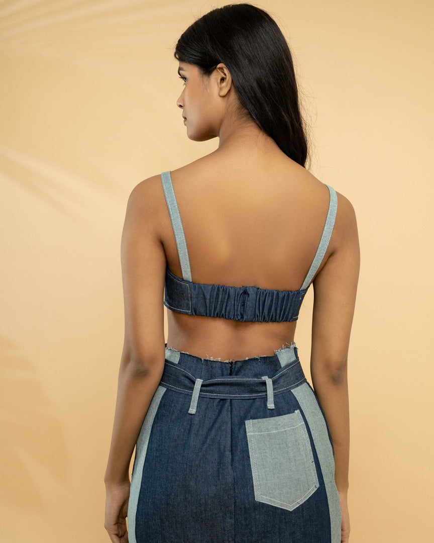 DUO DENIM BUSTIER