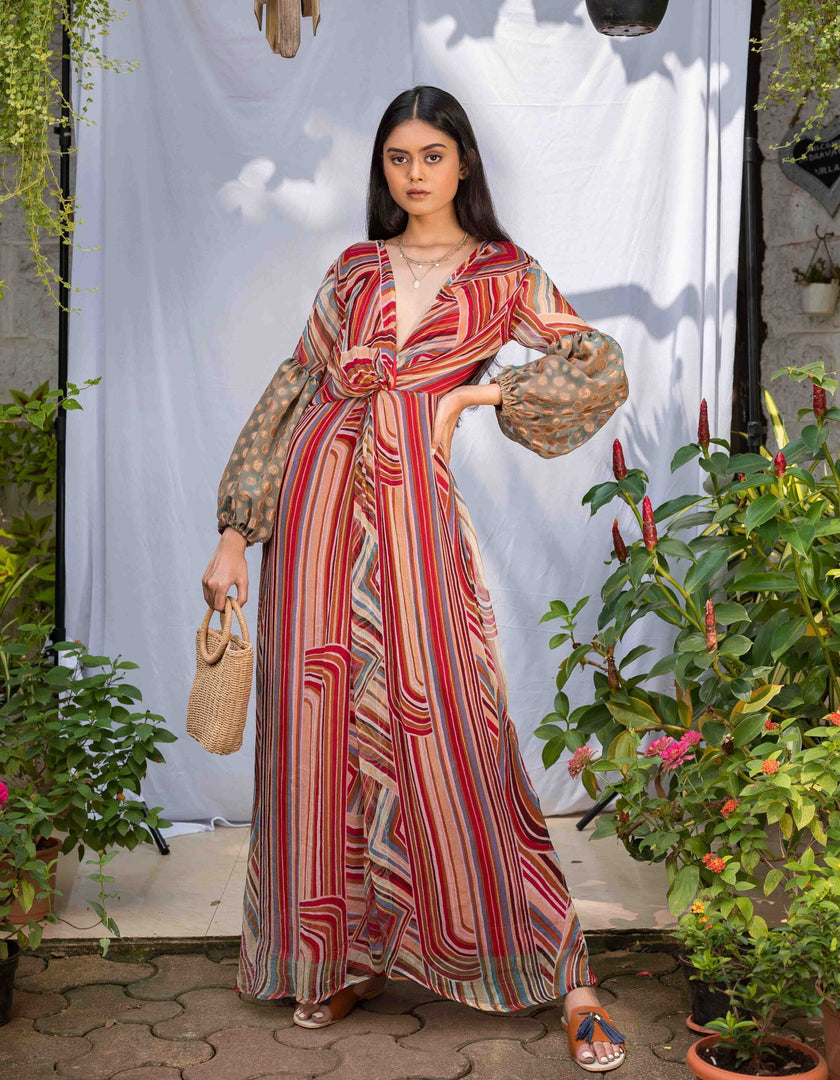 Boho-Nari Maxi - Maroon