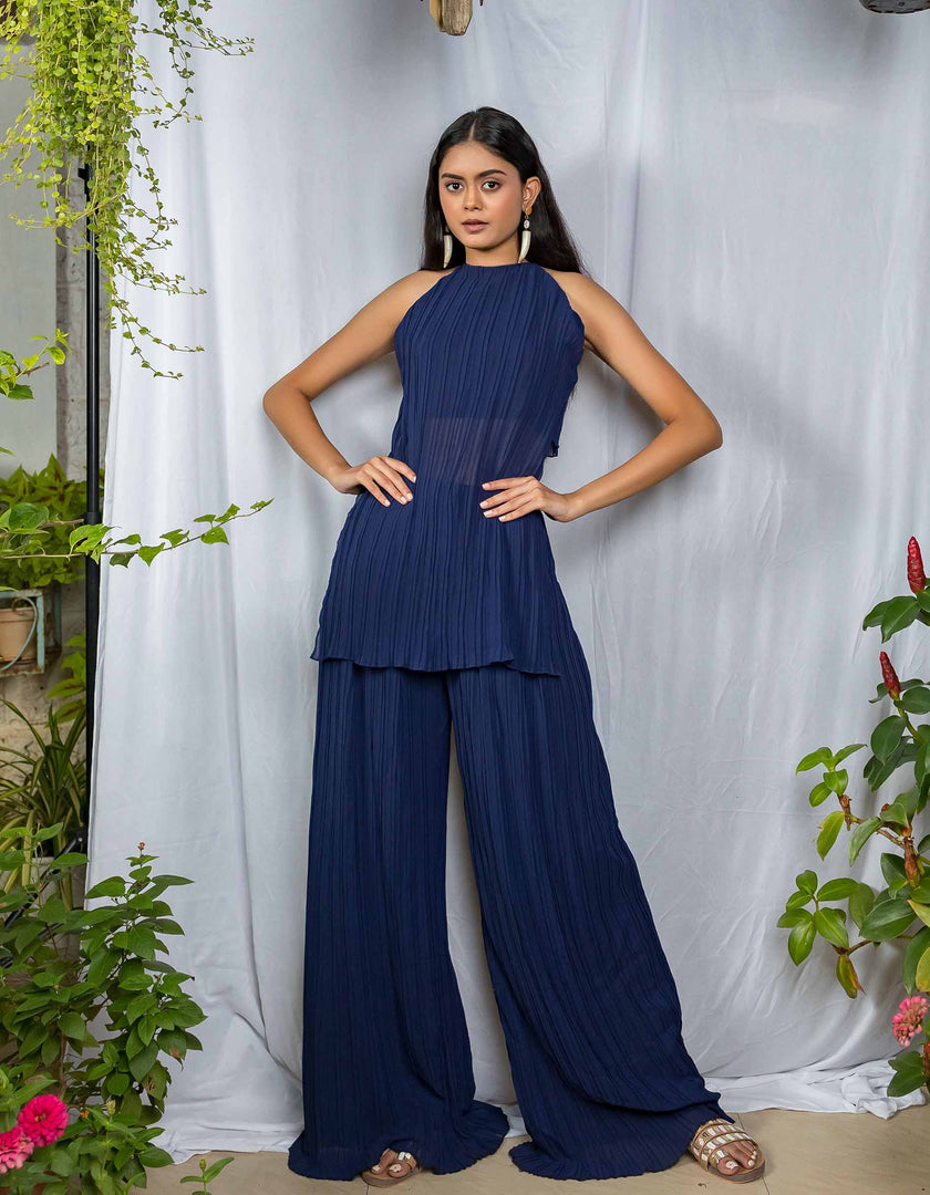 Geisha Pleated Wide Leg Pants