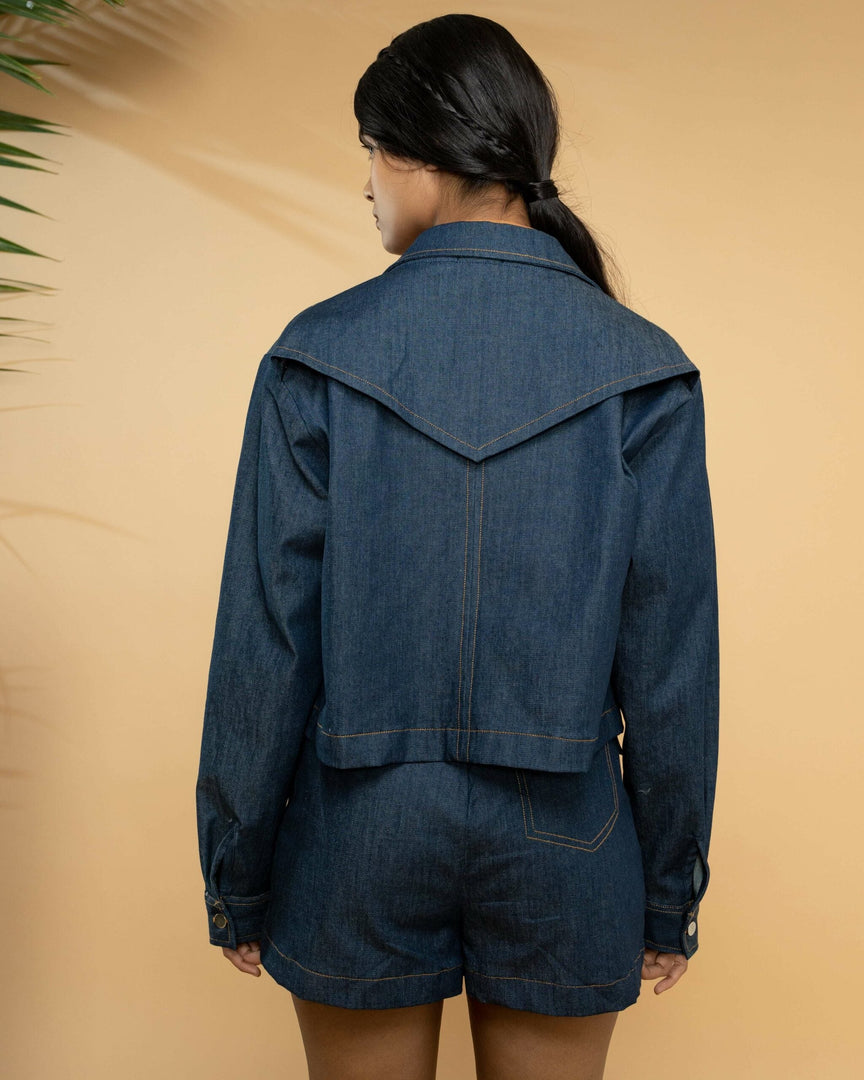 UTILITY DENIMS CROP JACKET