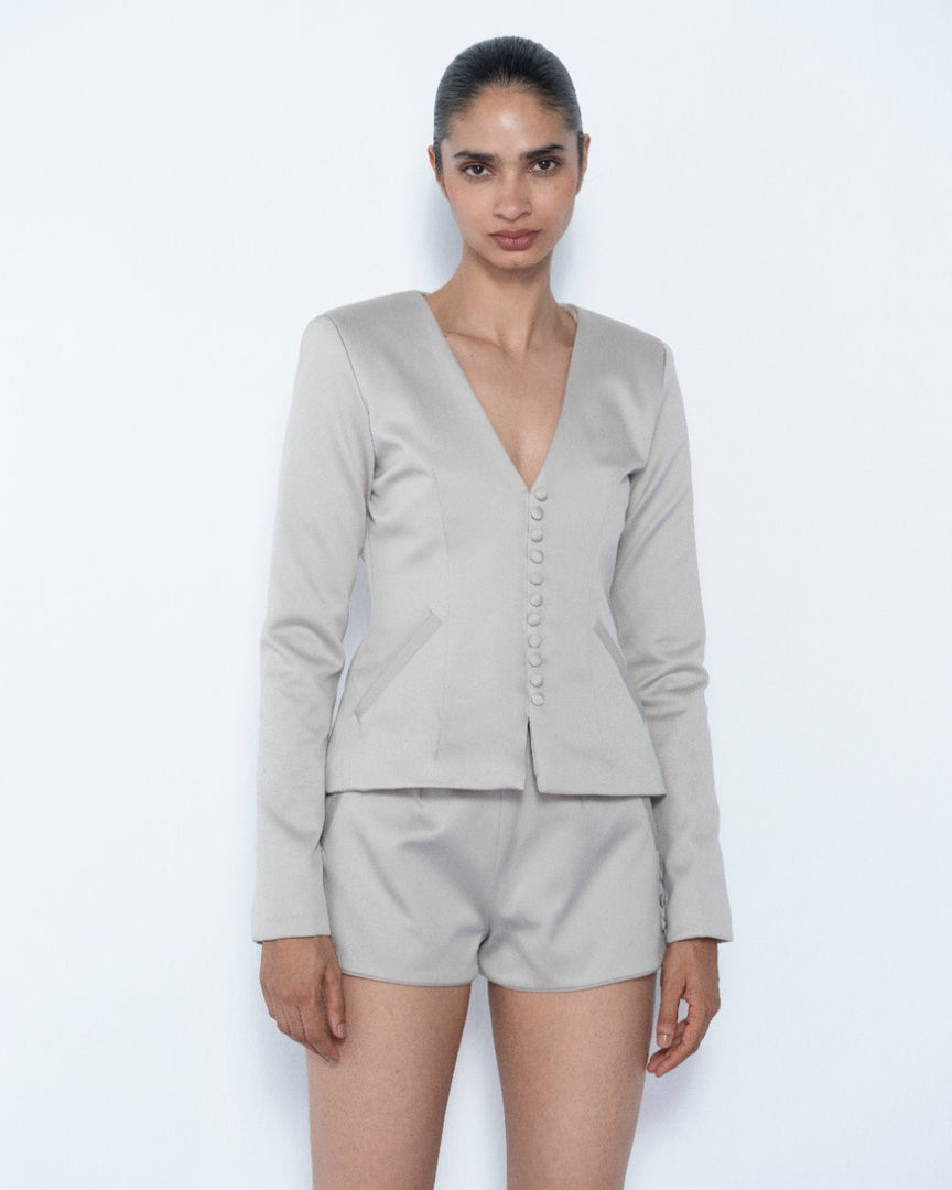 Tailored Crop Blazer Set
