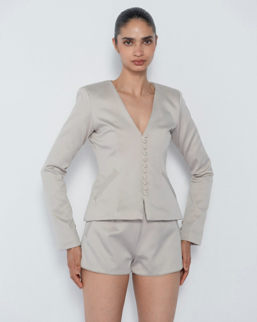 Tailored Crop Blazer Set