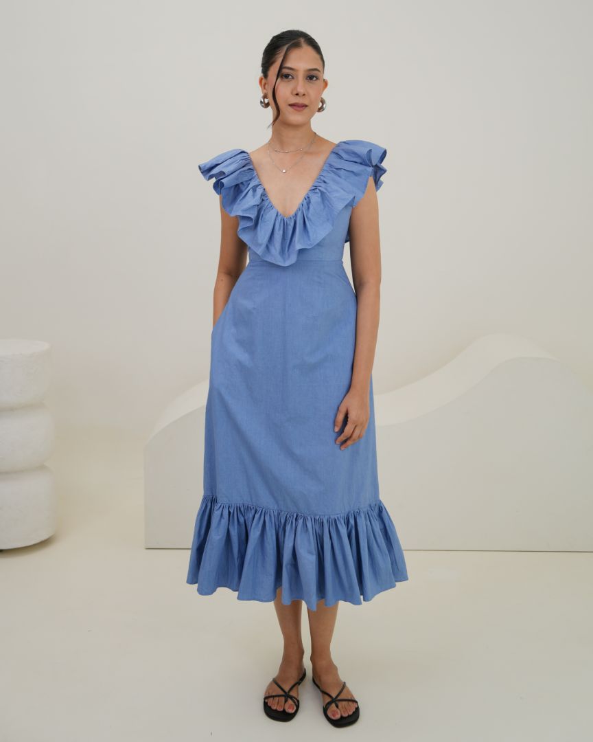 Ruffle Midi Dress – Arabellaa